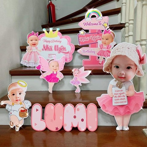 In hình chibi cỡ lớn trang trí sinh nhật cho bé  Phụ kiện để bàn đẹp rẻ  bền màu lâu  Shopee Việt Nam